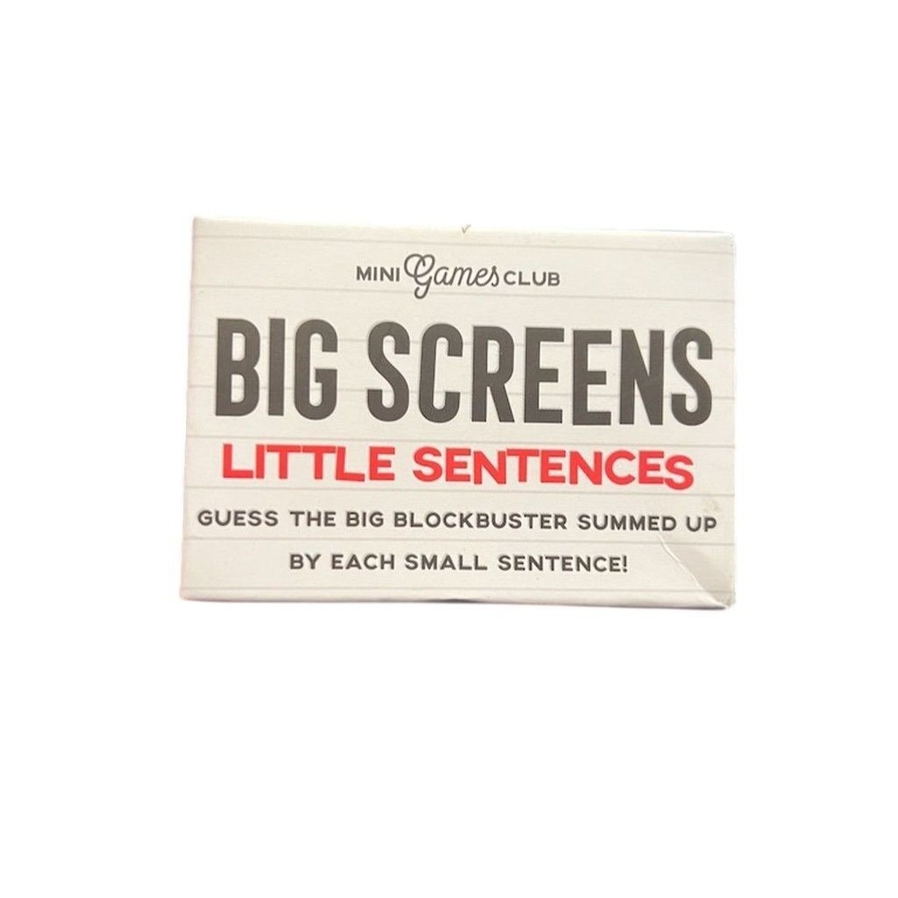 Mini Games Club Big Screens Little Sentences Card Game 12+